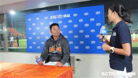 ▲統一獅總教練黃甘霖出席賽後記者會。（圖／記者蕭保祥攝）