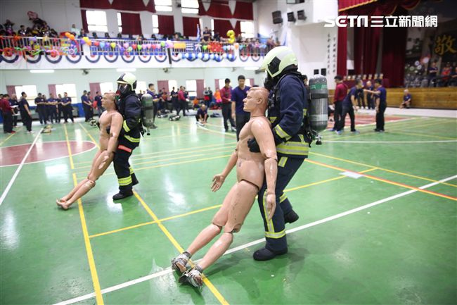 台北市義消同場競技　切磋交流救災能