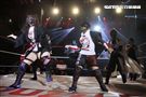台灣史上第一次日本女子摔角聯盟StardomVS大江戶隊，6人大混戰。（記者邱榮吉/攝影）