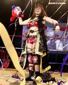 台灣史上第一次日本女子摔角聯盟StardomVS大江戶隊，6人大混戰。（記者邱榮吉/攝影）