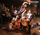 台灣史上第一次日本女子摔角聯盟StardomVS大江戶隊，6人大混戰。（記者邱榮吉/攝影）