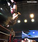 台灣史上第一次日本女子摔角聯盟StardomVS大江戶隊，6人大混戰。（記者邱榮吉/攝影）