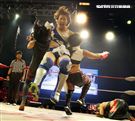 台灣史上第一次日本女子摔角聯盟StardomVS大江戶隊，6人大混戰。（記者邱榮吉/攝影）
