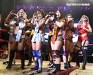 台灣史上第一次日本女子摔角聯盟StardomVS大江戶隊，6人大混戰。（記者邱榮吉/攝影）