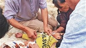 鏡頭發現女童溺水，60歲醫生丟下相機跳海救人。（圖／翻攝春城晚報）