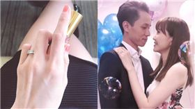 ▲吳若希秀出婚戒宣告嫁進豪門。（圖／翻攝自臉書）