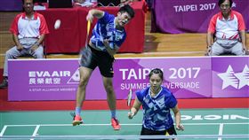 0829世大運羽球混雙王齊麟、李佳馨　圖／記者林敬旻攝