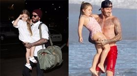 貝克漢,小七,哈珀（合成圖／翻攝自微博）