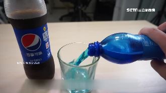 色計飲料　藍可樂、黑礦泉水掀試喝潮