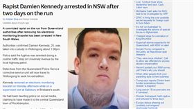 澳洲,強姦犯,肯尼迪,Damien Kennedy,臉書打卡,嗆聲警察,(abc news http://www.abc.net.au/news/2017-10-25/fugitive-rapist-damien-kennedy-arrested-in-nsw/9084006)