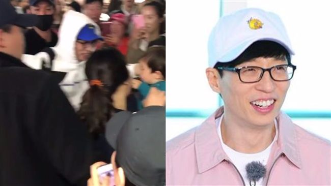 人潮擠爆機場！劉在錫替母子「開道」
