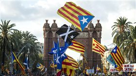 加泰隆尼亞宣布獨立／（圖／美聯社／達志影像）