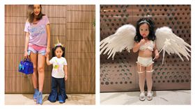 關穎女兒萬聖節變裝，美人魚、格格、日本藝妓、內衣超模天使。（翻攝自關穎ig）