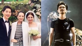 ▲陸媒全程偷拍直播雙宋婚禮。（合成圖／翻攝自微博）