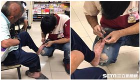 超商,小七,店員,值班經理,便利商店,老伯,剪指甲,腳指甲／網友Yu Fei授權提供