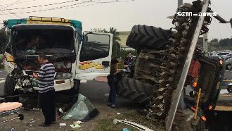 貨車撞翻「農用BMW」　這下賠慘了