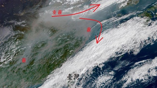 大陸霾南侵卻帶來好空氣　一張圖解析