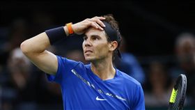 ▲儘管膝蓋有傷，納達爾晉級巴黎大師賽8強。（圖／美聯社／達志影像）
