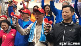 柯文哲艋舺健走活動合體時代力量立委林昶佐  盧冠妃攝