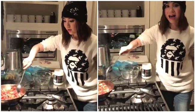 女星煮飯火警狂響　鐵肺尖叫反成亮點