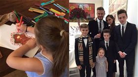 貝克漢,哈珀,小七（圖／翻攝自維多利亞IG）