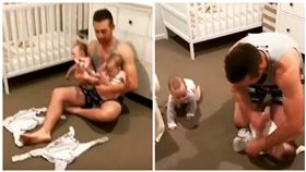 澳洲,父親,雙胞胎,女嬰（圖／翻攝自YouTube）