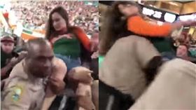 球迷,警察,打暈,美國,邁阿密,暴力,Bridget Freitas,酒醉,鬧場　圖／翻攝自youtube