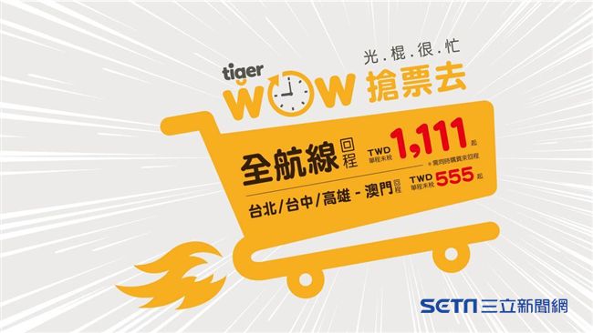 台虎20條航線　回程一律1111元