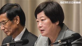 勞動部長林美珠針對一例一休修法召開記者會說明 圖／記者林敬旻攝