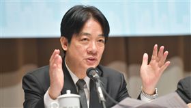 行政院長賴清德召開「行政院排除產業投資障礙 解決缺工、缺才」記者會。（行政院提供）