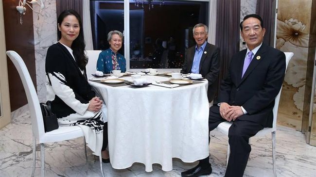 李顯龍夫婦與宋楚瑜宋鎮邁茶敘