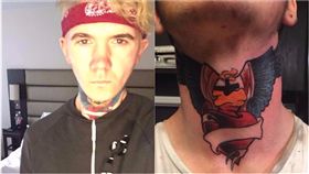 刺青,面試,雇用,拒絕,婉拒,評斷,高領衣,脖子,Joe Parsons,紀念 　圖／翻攝自Joe Parsons臉書　https://goo.gl/uNn23J