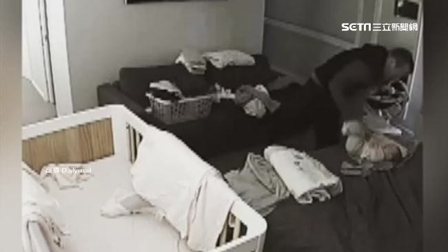 眼看寶寶翻身落地　奶爸出手1秒救人