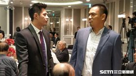 陳偉殷和陳金鋒出席彭副會長慶功晚宴。（圖／記者王怡翔攝）