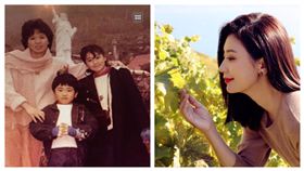 賈靜雯,衛斯理,童年,兒時（合成圖／翻攝自賈靜雯、朱芯儀臉書）