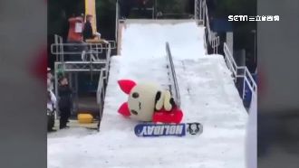 吉祥物摔倒頭套飛！「大叔內餡」曝光