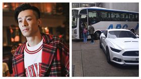 港星周柏豪，跑車阻礙交通（翻攝自臉書）