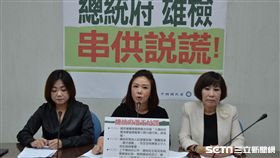 國民黨立院黨團11月16日召開慶富入府總統府與雄檢謊話連篇之記者會,記者李英婷攝
