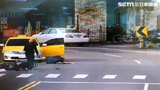 運將撞倒機車　又誤打R檔擊倒自己