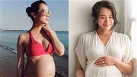 胡杏兒10月產下一子。（合成圖／翻攝自微博）