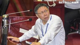 台北市長柯文哲前往市議會備詢。圖／記者林敬旻攝