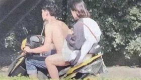 Reddit,裸男,裸體,全裸,騎車,載妹,視覺錯視,3P,大腿,眼睛　圖／翻攝自Reddit　https://goo.gl/ZFqQVo