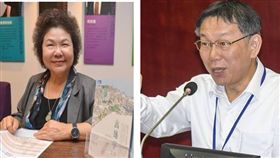 日前台北市長柯文哲曾批評高雄舉債太高，和高雄市長陳菊隔空「鬥嘴鼓」。今（17）日柯文哲進行市政總質詢時，坦言批評高雄那些話是在不公開會議說的，沒想到卻遭外流，接著柯P在答詢市議員劉耀仁時，向陳菊致歉。（圖／翻攝自陳菊臉書、記者林敬旻攝）