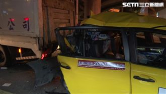 北市BMW撞小黃　駕駛乘客昏迷受困