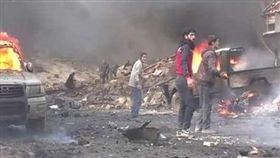 敘利亞,汽車炸彈,自殺炸彈,恐怖攻擊（圖／翻攝自推特）