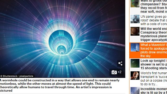 蟲洞（Wormhole），是一種連接時空中不同點的理論結構，於1916年由路德維希&middot;弗拉姆首次提出，並於1935年由阿爾伯特&middot;愛因斯坦和內森&middot;羅森再次提出。因此也被稱為愛因斯坦-羅森橋。蟲洞這個名字有「蟲咬的洞」的意思，如果一隻蟲要蘋果表面移動，比起沿著表面爬，不如直接從果肉穿過距離更短。（示意圖）