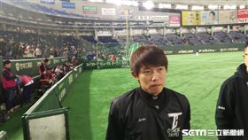 ▲亞冠賽台灣犬左投陳冠宇受訪。（圖／記者蕭保祥攝）