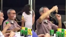 氣切阿伯用鼻胃管喝酒