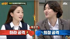 具荷拉爆料金希澈曾求婚！本人慌張全忘喊「你不是我的菜」（金希澈、具荷拉／翻攝自JTBC Entertainment YouTube）