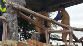 做愛,性愛,打野炮,野戰,街友,身心障礙,苗栗,涼亭,嘿咻,玉清公園,玉清宮／翻攝畫面